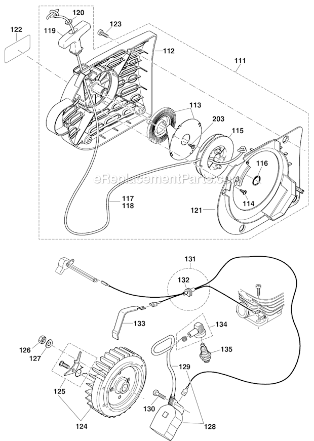 Page D Diagram and Parts List for DPC7300  Makita Concrete Saw