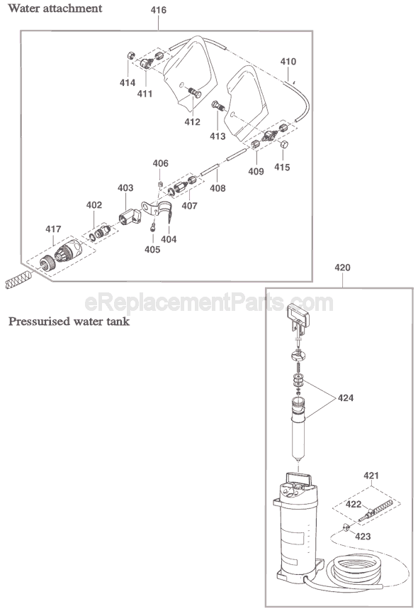 Page F Diagram and Parts List for DPC7311  Makita Concrete Saw