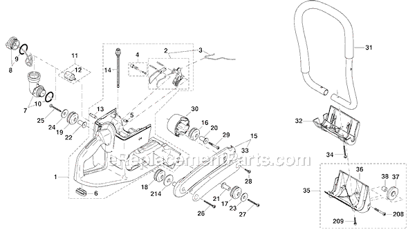 Page B Diagram and Parts List for DPC7321  Makita Concrete Saw