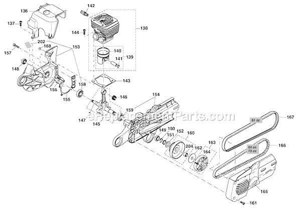 Page G Diagram and Parts List for DPC7321  Makita Concrete Saw