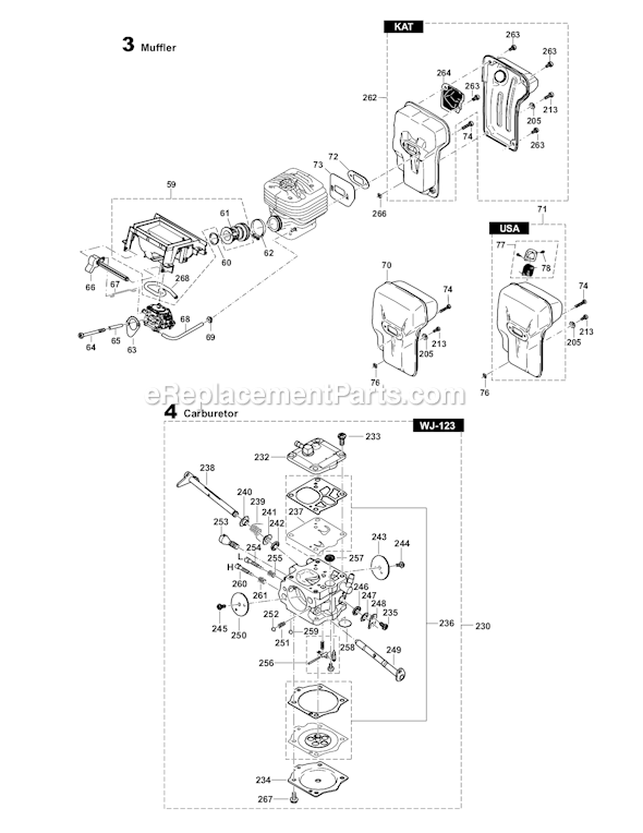 Page B Diagram and Parts List for DPC7331  Makita Concrete Saw