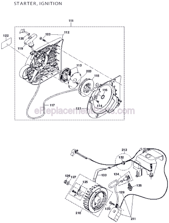 Page E Diagram and Parts List for DPC8112  Makita Concrete Saw