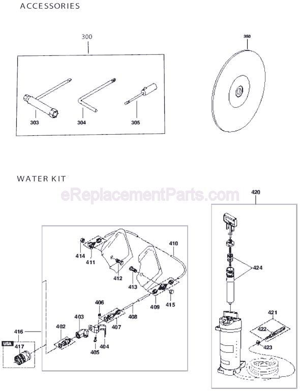 Page G Diagram and Parts List for DPC8112  Makita Concrete Saw