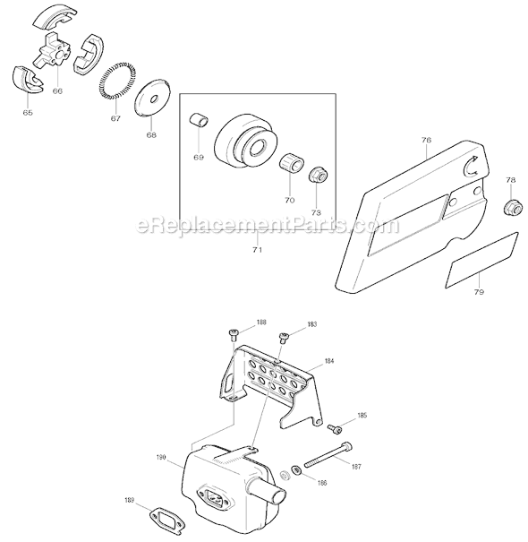 Page D Diagram and Parts List for DPC9500  Makita Concrete Saw