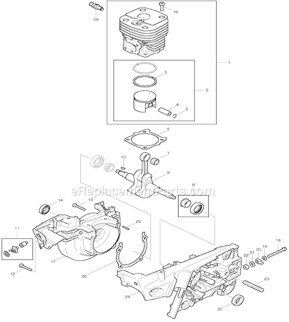 Page A Diagram and Parts List for DPC9501  Makita Concrete Saw