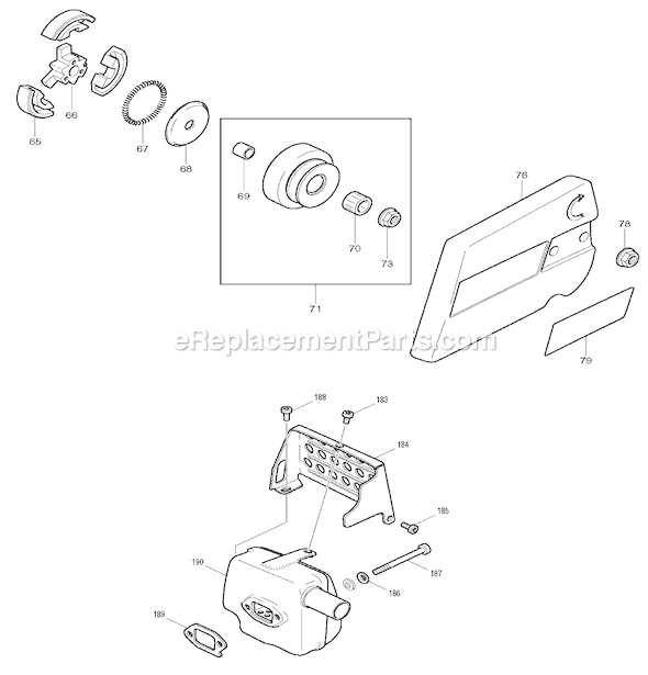 Page D Diagram and Parts List for DPC9501  Makita Concrete Saw