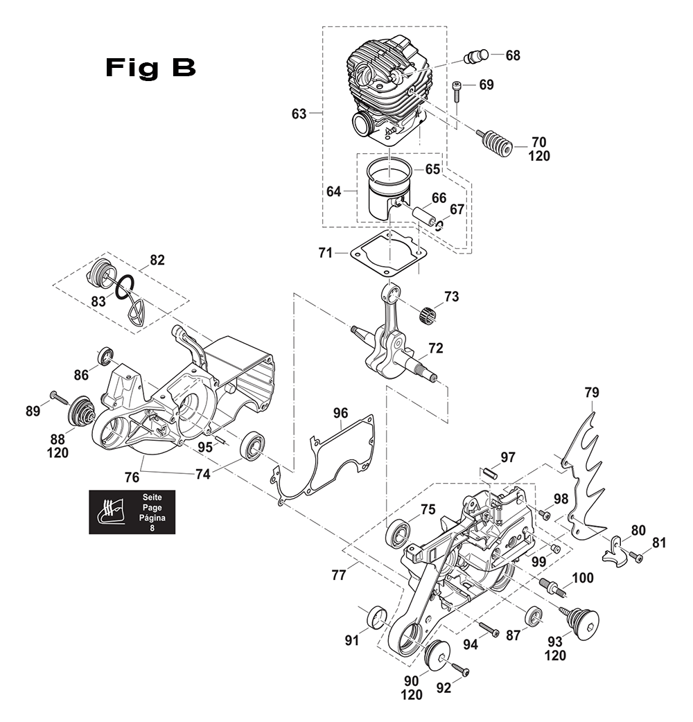 Page 2 Diagram and Parts List for EA7301PRZ  Makita Saw