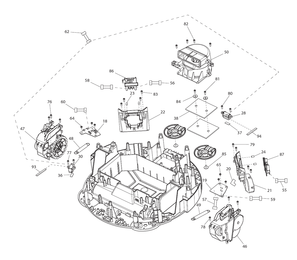 Page 3 Diagram and Parts List for DRC200Z  Makita Upright Vacuum