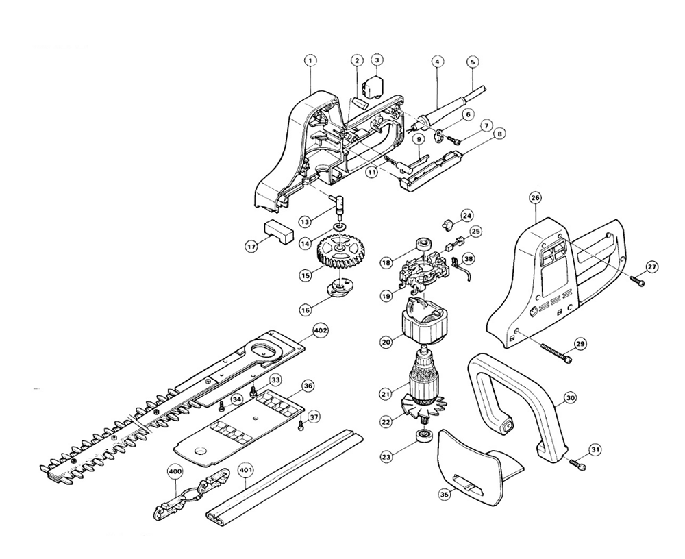 Page 1 Diagram and Parts List for UH4510A  Makita Trimmer