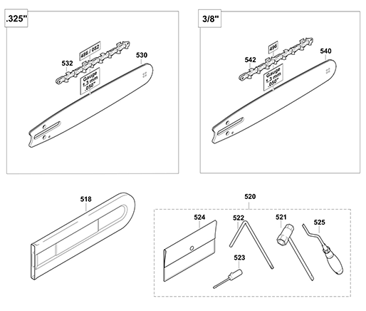 Diagram 8 Diagram and Parts List for EA5001PREL  Makita Chainsaw