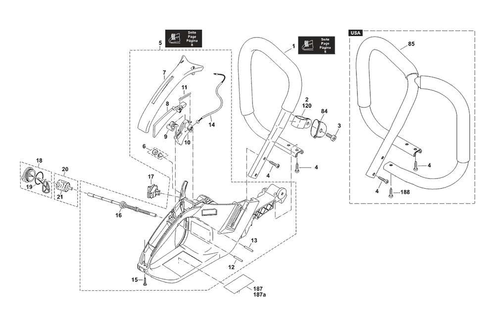 Page 8 Diagram and Parts List for DCS7300  Makita Saw