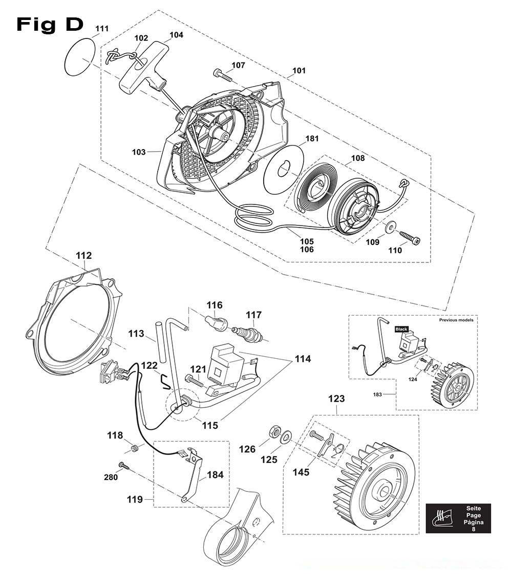Page 4 Diagram and Parts List for DCS6421RFG  Makita Saw