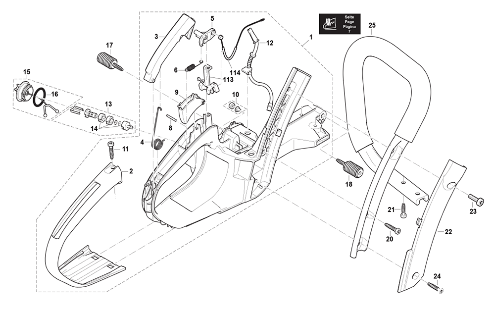 Fig-0 Diagram and Parts List for EA5000PRFL  Makita Chainsaw
