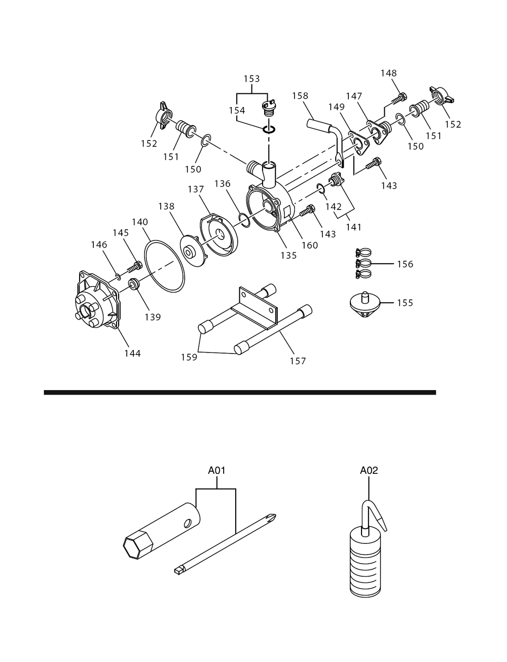 Page 3 Diagram and Parts List for EW120R Type 1 Makita Water Pump