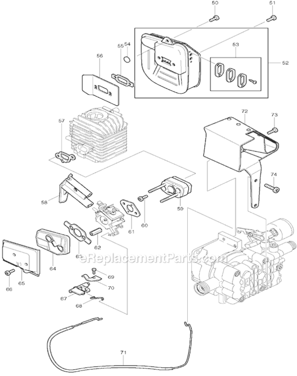Page C Diagram and Parts List for EHW120  Makita Pressure Washer