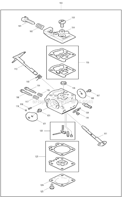 Page E Diagram and Parts List for EHW120  Makita Pressure Washer