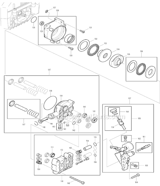 Page F Diagram and Parts List for EHW120  Makita Pressure Washer