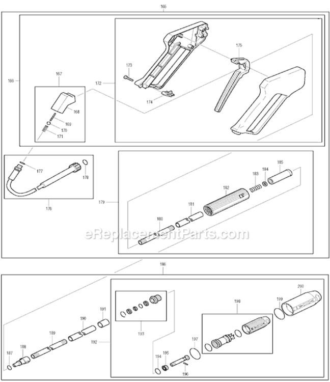 Page G Diagram and Parts List for EHW120  Makita Pressure Washer