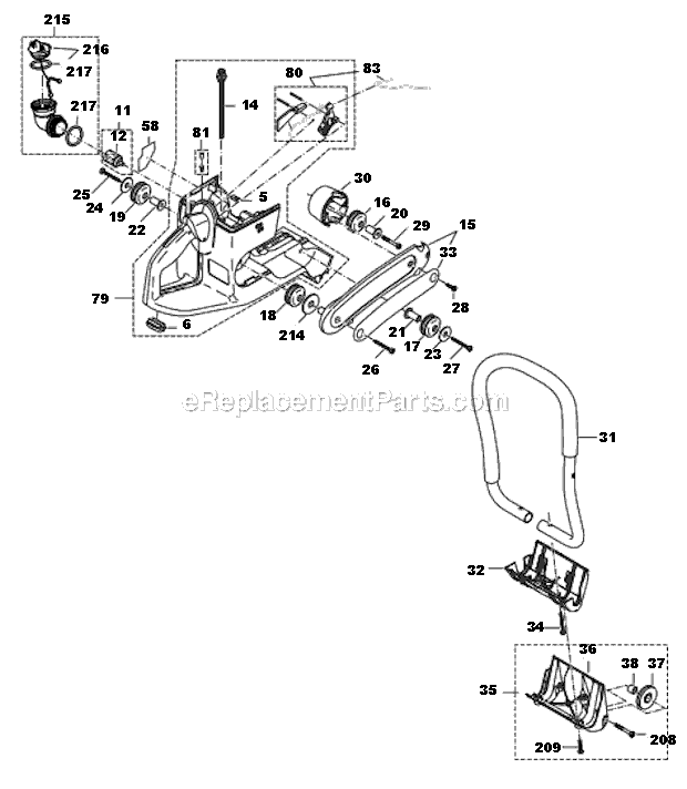 Page A Diagram and Parts List for EK7301  Makita Concrete Saw