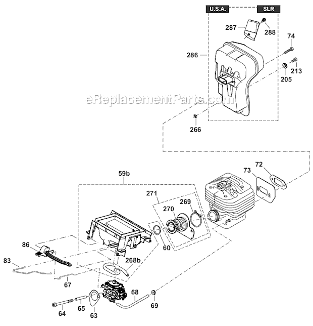 Page C Diagram and Parts List for EK7301  Makita Concrete Saw