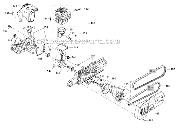 Page F Diagram and Parts List for EK7301  Makita Concrete Saw