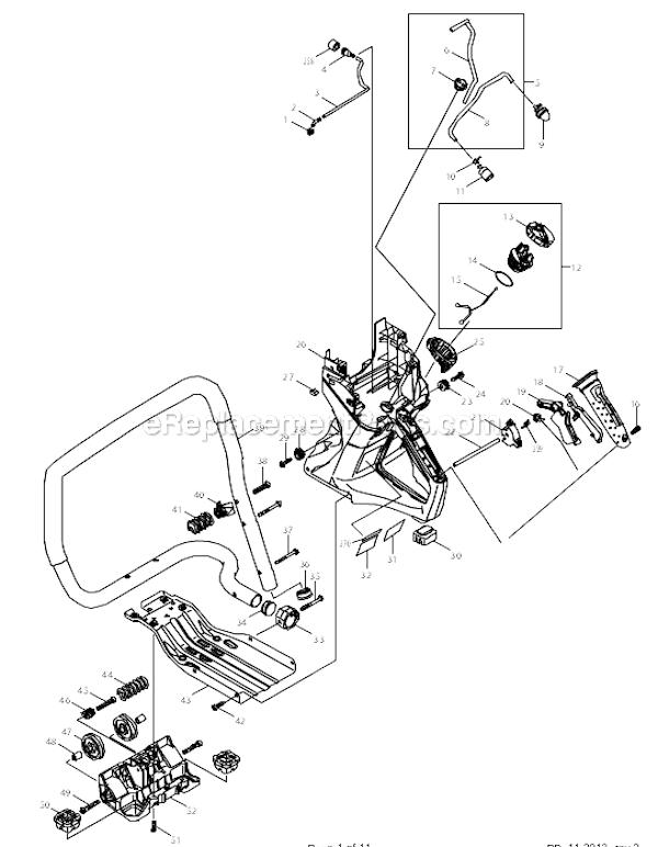 Page A Diagram and Parts List for EK7651HD  Makita Chop Saw
