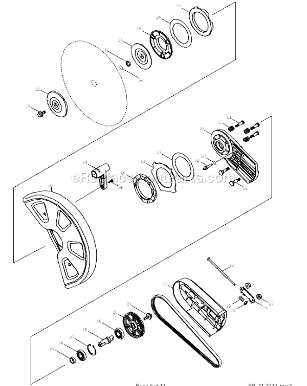 Page E Diagram and Parts List for EK7651H  Makita Chop Saw