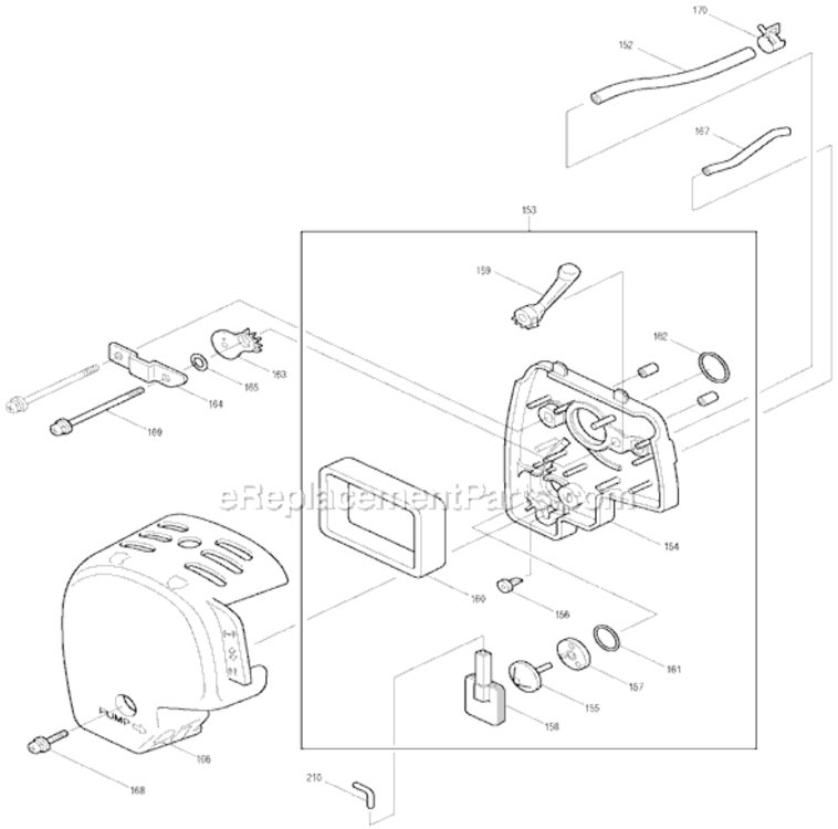 Page H Diagram and Parts List for EM4250  Makita Trimmer
