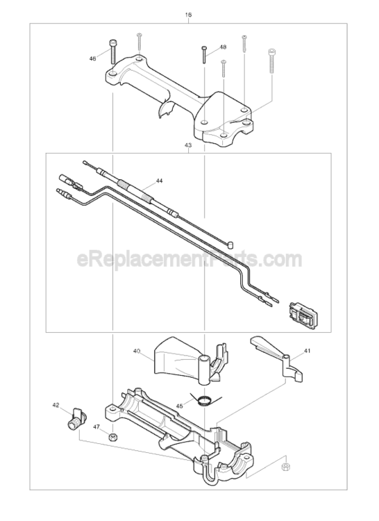 Page B Diagram and Parts List for EM4251  Makita Trimmer