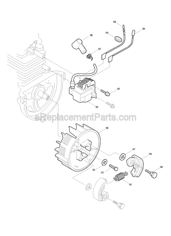 Page K Diagram and Parts List for EM4251  Makita Trimmer