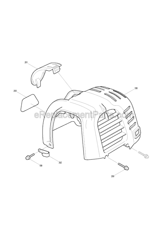 Page L Diagram and Parts List for EM4251  Makita Trimmer