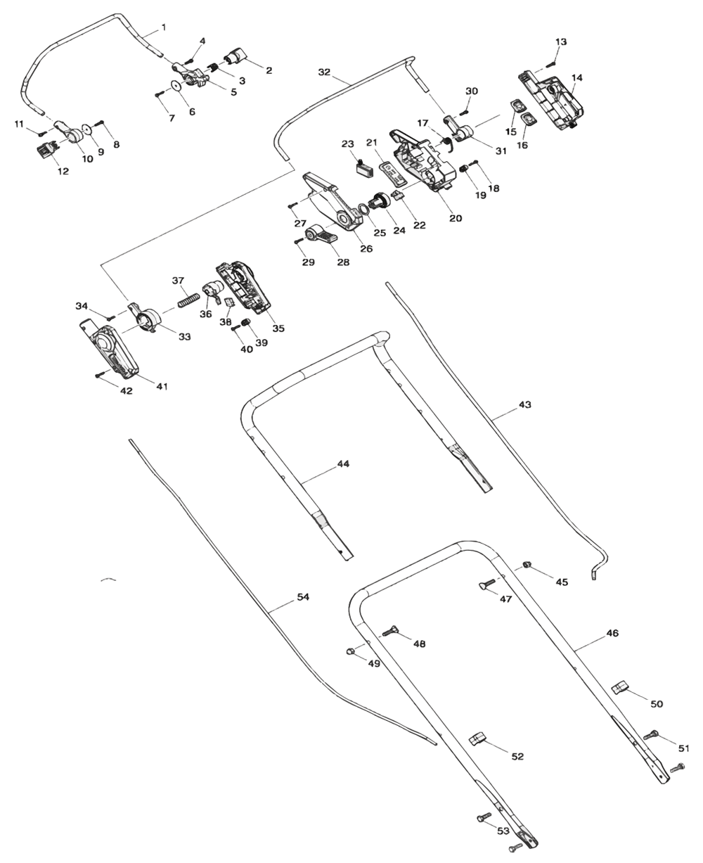 Fig-0 Diagram and Parts List for XML06PT1  Makita Lawn Mower