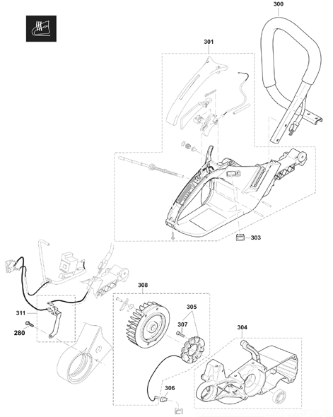 Diagram 8 Diagram and Parts List for EA7900PRZ1  Makita Chainsaw