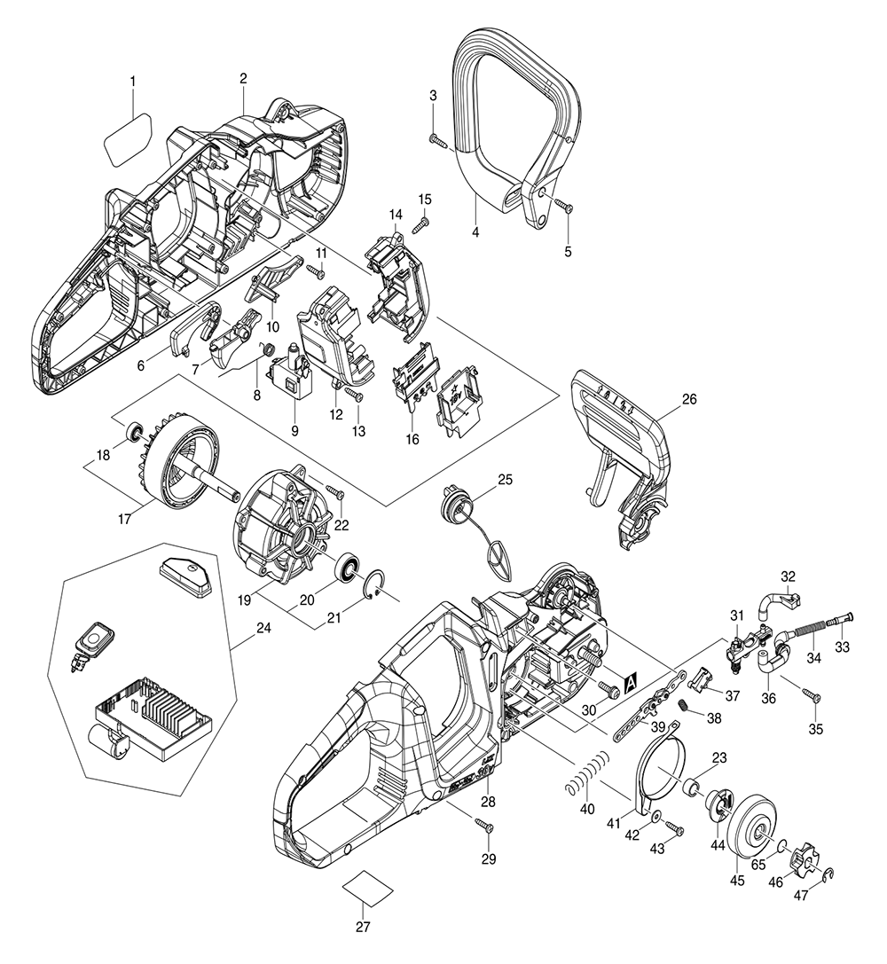Page 3 Diagram and Parts List for XCU03PT1  Makita Saw