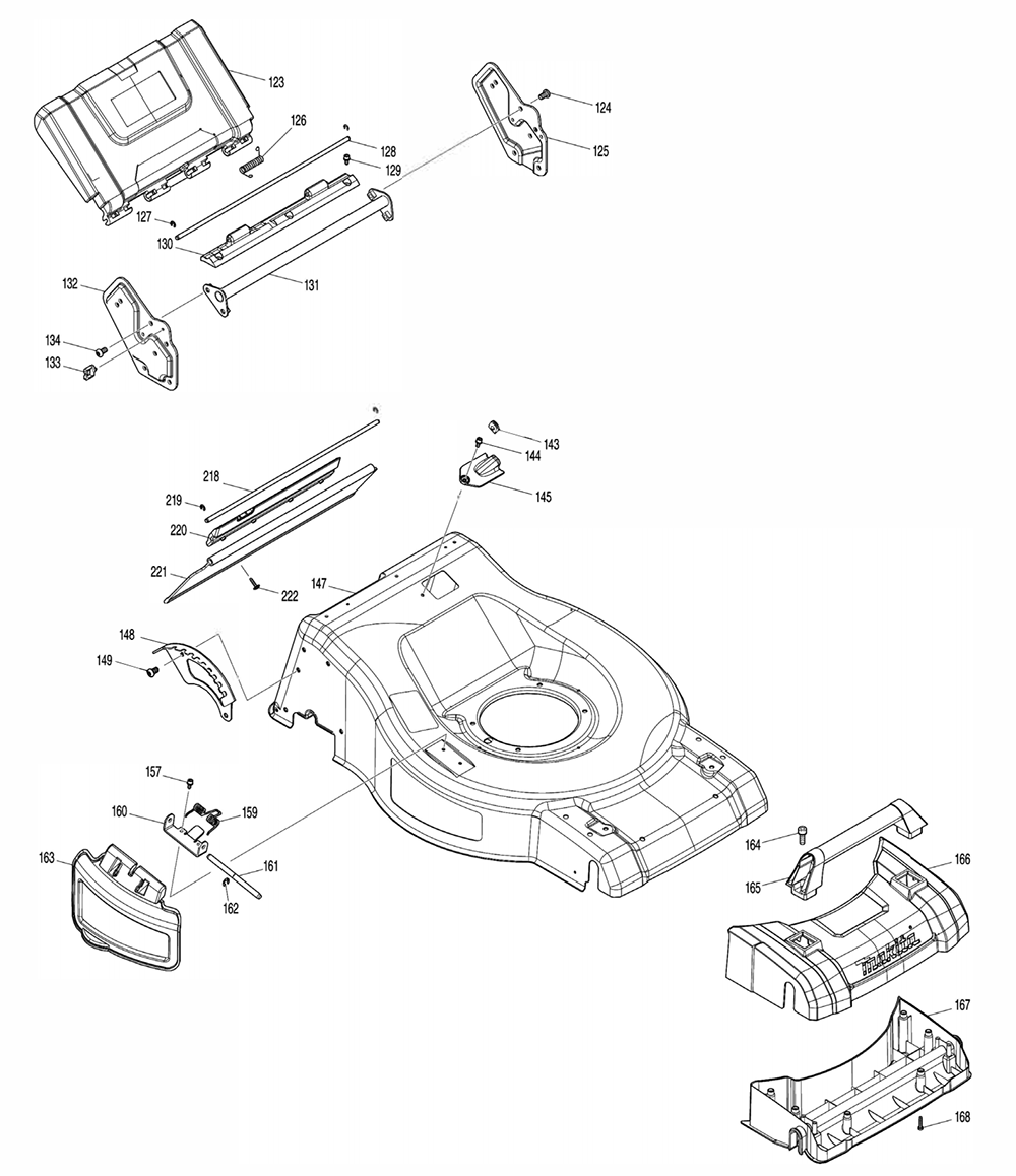 Fig-2 Diagram and Parts List for CML01Z  Makita Lawn Mower
