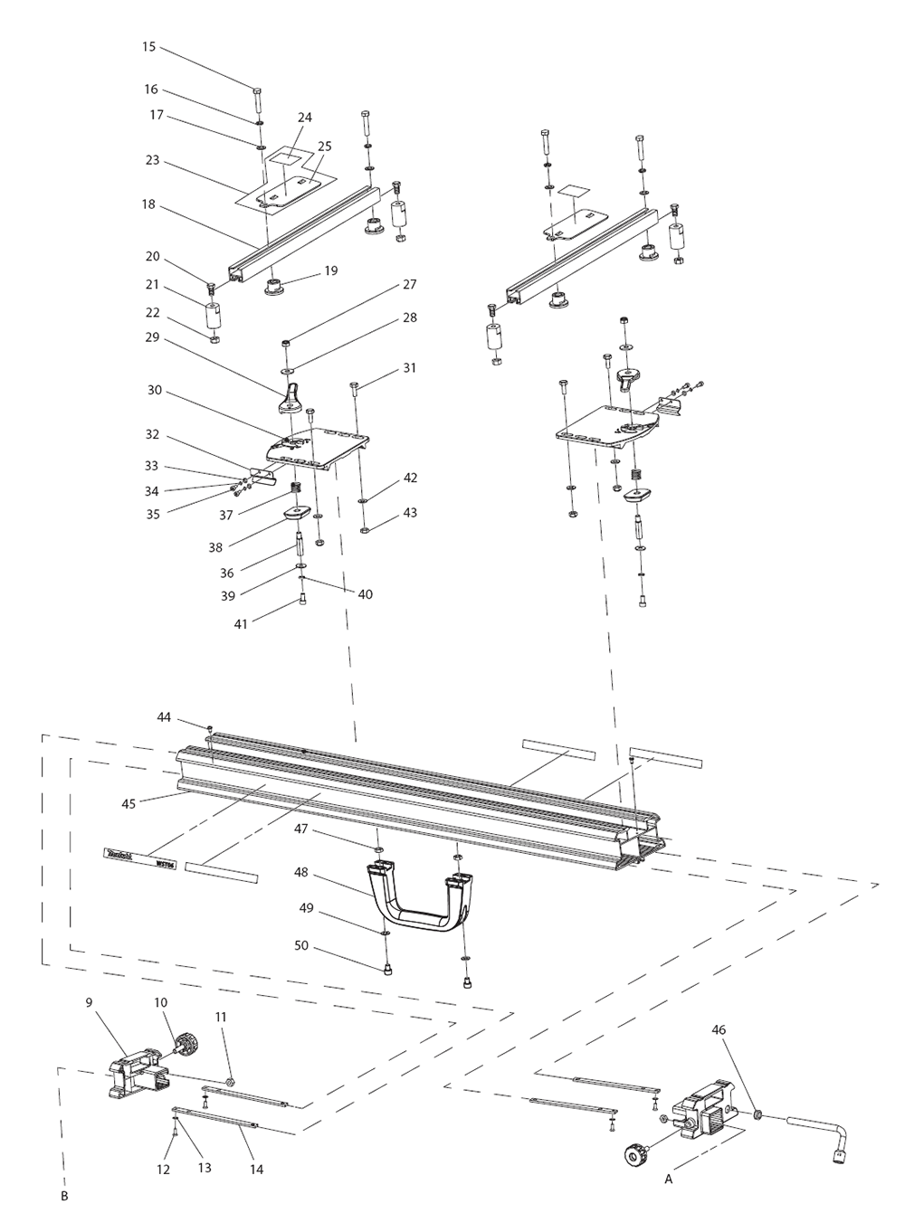 Fig-0 Diagram and Parts List for WST06  Makita Miter Saw