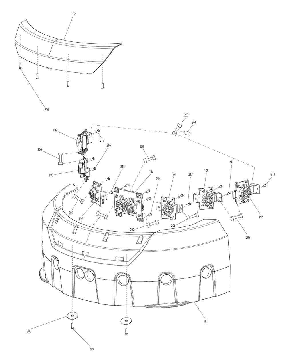 Page 9 Diagram and Parts List for DRC200Z  Makita Upright Vacuum
