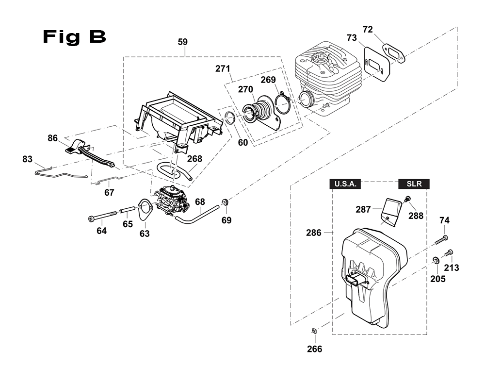 Page 2 Diagram and Parts List for EK7301X1  Makita Saw