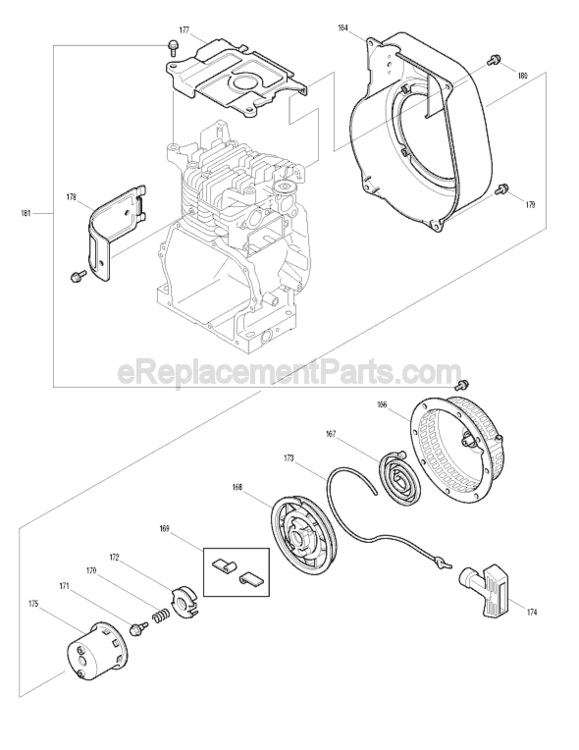 Page I Diagram and Parts List for G1300R  Makita Generator