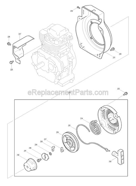 Page J Diagram and Parts List for G4100R  Makita Generator