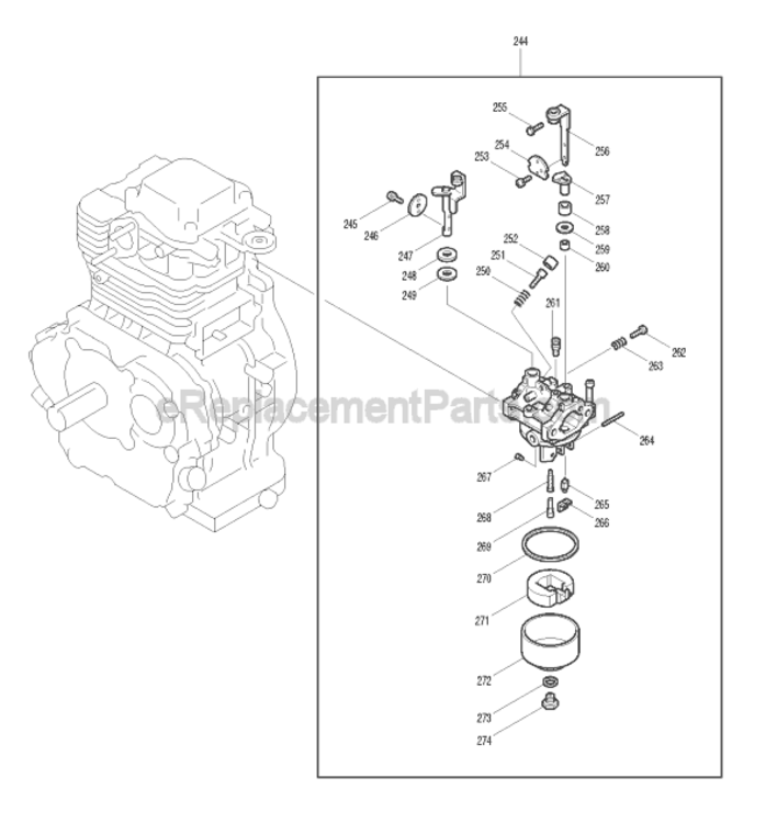 Page K Diagram and Parts List for G4100R  Makita Generator