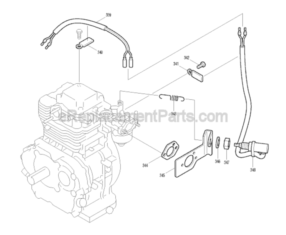Page M Diagram and Parts List for G4100R  Makita Generator