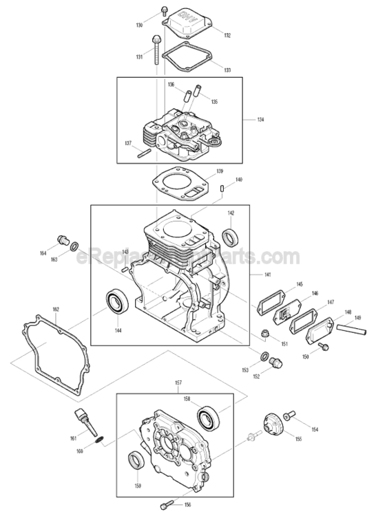 Page F Diagram and Parts List for G4100R  Makita Generator