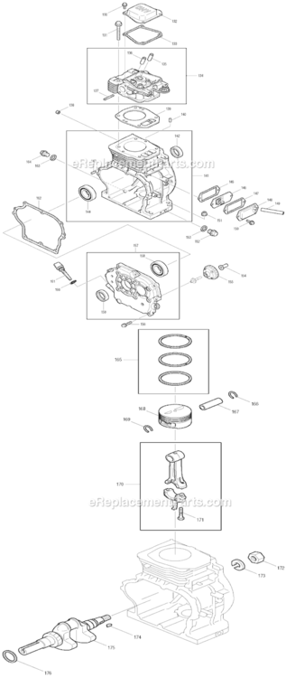 Page F Diagram and Parts List for G4101R  Makita Generator