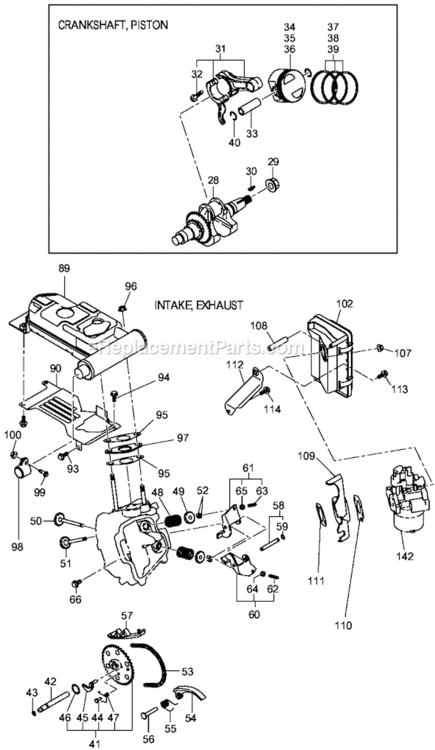 Page B Diagram and Parts List for G4300L  Makita Generator