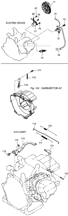 Page D Diagram and Parts List for G4300L  Makita Generator