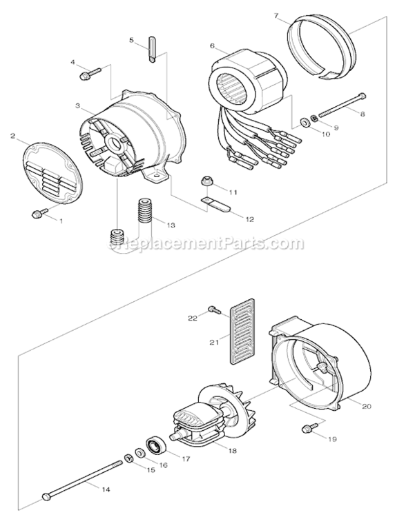 Page A Diagram and Parts List for G5710R  Makita Generator