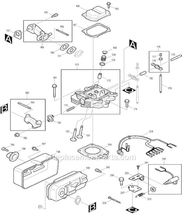 Page F Diagram and Parts List for G5711R  Makita Generator