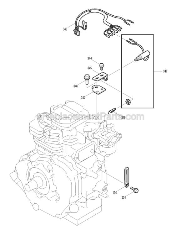 Page M Diagram and Parts List for G6100R  Makita Generator