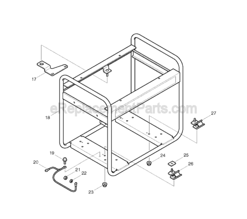 Page B Diagram and Parts List for G6100R  Makita Generator